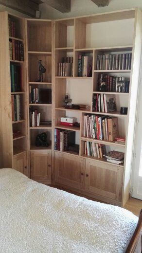 Bibliotheque en Bois d'Artsan Menuisier